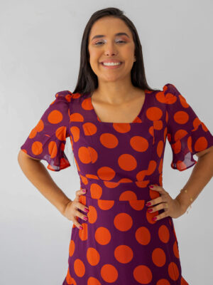 Vestido com Det. de Babado
