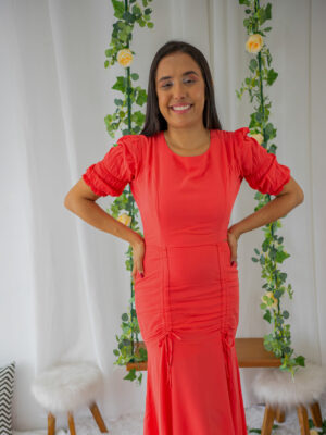 Vestido Longo com Tun