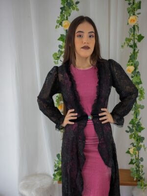 Kimono Renda Noir