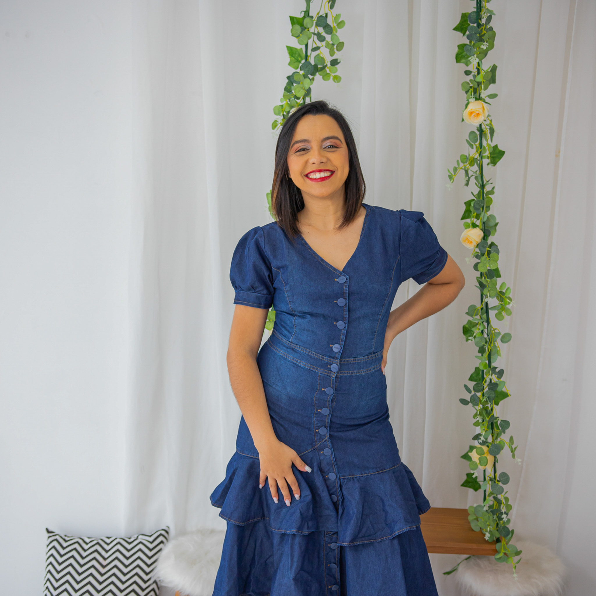 Vestido Catarina Jeans Escuro