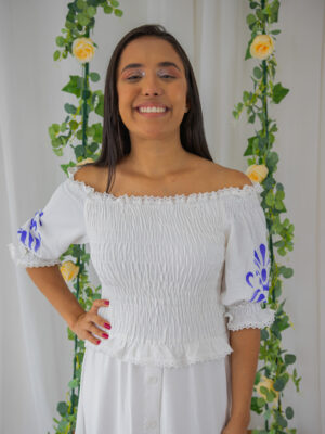 Vestido Ombro a Ombro Encanto Floral