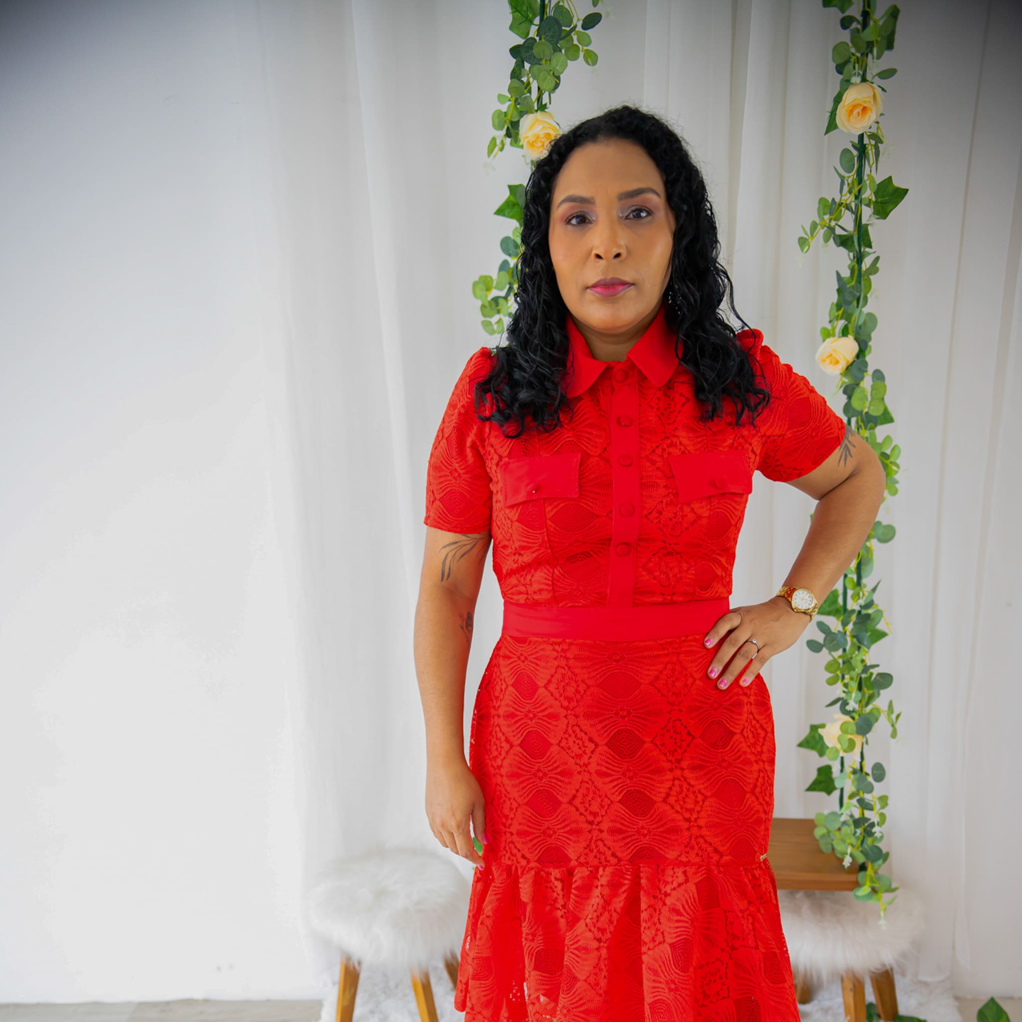 Vestido Encanto Vermelho - Imagem 2